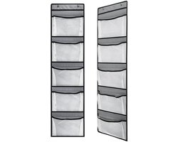 2 Stuks Hangend Opbergrek met 5 Netvakken – Deur Organizer voor Kleding, Speelgoed, Knuffels en Slaapkamer Kastopslag