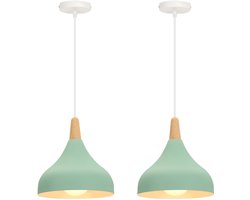 2 Stuks Hanglamp Moderne Slaapkamer Scandinavische Kroonluchter voor Woonkamer Keuken Restaurant Groen