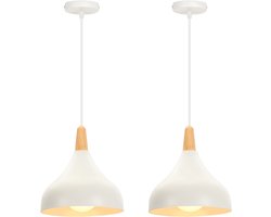 2 Stuks Hanglamp Moderne Slaapkamer Scandinavische Kroonluchter voor Woonkamer Keuken Restaurant Wit