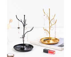 2 stuks Jewelry Stand, Necklace Holder, Jewellery Holder, Metal Jewellery Stand, Marble, Pedestal for Necklaces, Bracelets, Earrings, Rings