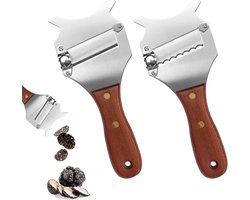 2 stuks Kaasschaaf - Truffelschaaf - Verstelbaar mes - Kaasschaaf voor harde kaas - Truffelrasp - truffelsnijder - Cadeautip - Keukengerei - Keuken accessoires