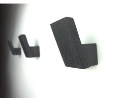 2 stuks - kapstok haken - zwart - eiken - model "HEROES"