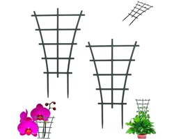 2 stuks - Klimrek Planten - Plantenstandaard - Klimrek Planten Buiten - Plantenondersteuning - Balkonpot - Montagepaal - Kleine mini-pergola voor buiten - Plantenstandaard voor binnen