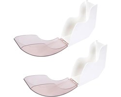 2 Stuks Koffiefilterhouder Transparante Dustproof Cone Filter Organizer met Plastic Koffiepapierhouder voor Keuken Koffiebar Kantoortafel