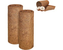 2 Stuks Kokosmat voor Tuinplanten, 100 x 30 cm, Natuurlijke Kokosvezel, Bescherming voor Potplanten, Winterbestendig, Tuinaccessoires en Plantenzorg