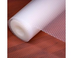 2 stuks - Lademat - lademat keuken - 45 x 300cm Keukenladebescherming - EVA kunststof - Koelkastmat - Transparant - Vochtbestendig papier voor laden en kasten - waterdicht kussen - Antibacterieel