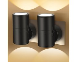 2 Stuks LED Nachtlampje met Schemersensor – Warm Wit Licht 2700K, Instelbare Helderheid 5–300LM – Automatische Aan/Uit Nachtlamp met Dimbare Functie – Stopcontact Nachtlamp voor Slaapkamer, Hal, Trap, Keuken