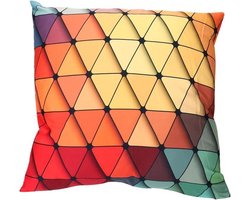 2 Stuks Luxe Creatieve Kussenslopen 45X45cm - Kunst - Kleine Kussens - Kleurrijk – Set van 2 luxe kussenslopen – 45x45 cm – Kleurrijk en artistiek design – kleine kussens – Decoratieve en comfortabele kussenslopen