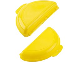 2-stuks Omeletmaker Magnetron - Multifunctionele magnetron-ei-stomer - Eier-omeletmaker voor thuis - Grote capaciteit - Ontbijtvorm - Gemakkelijk schoon te maken - Kookgadgets - Geschikt voor restaurantkeukens en banketbakkerijen - Geel
