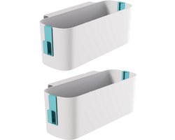 2 stuks Opbergorganizer voor aan het bed - Hangende mand - Houder voor diversen met haken - Hangende organizer voor op kantoor, thuis, in de slaapzaal, aan de zijkanten van babybedden, Groente