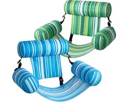 2 stuks opblaasbare zwembadmatrassen voor volwassenen - drijvende loungestoelen - opblaasbare zwembadaccessoires voor volwassenen - opblaasbare stoel voor feestjes, zomerse water-, strand- en meerpret