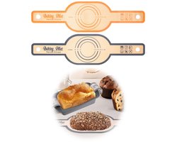 2 Stuks Ovale Bakmat van Duurzaam Siliconen - Bakmatten - Broodslinger Zorgt - voor Het Soepel Optillen van Het Brood uit de Pan - Broodbakmat- Broodmat - Brood Bakken