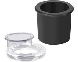 2 Stuks Patio Tafel Paraplu Gaten Ring en Cap Set - Zwarte Paraplu Wedge Siliconen Paraplu Gat Ring voor 5,1cm tot 5,3cm Patio Tafel Gaten en 4,2cm of Kleinere Paraplu Stokken - Tuinaccessoires en Paraplu Bescherming