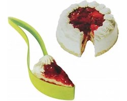 2 Stuks Perfect Cake Server - Taartspatel 2 in 1 Snijd en Serveer - Okergeel