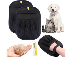 2 stuks - Pet Silent Hair Removal Gloves - Pet Grooming Gloves - Herbruikbare Pet Hair Removal Gloves - Voor het wassen, verwijderen van haar en verzorging van huisdieren - en hondenhaar voor meubels en banken