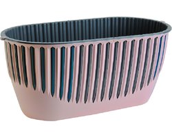 2 Stuks Piano bloembakken roos antraciet 4.5L vensterbank plantenbak 32x15cm winterhard