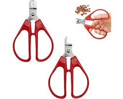 2-stuks Pinda-pelmachine - Meloenpittenkraker - Kleine notenpelmachine - Meloenpittentang - Peltang - Pelmachine - Keukengereedschap - Comfortabele grip - Opent schalen moeiteloos - Geschikt voor keukens, restaurants, huizen, enz. - Rood