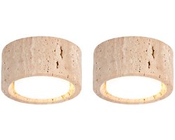 2 Stuks Plafondlamp Slaapkamer LED 7W Driekleurige Verlichting Plafonniere voor Woonkamer