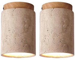 2 Stuks Plafondlamp Slaapkamer Wabi-Stijl Plafonniere Modern voor Woonkamer Keuken Hal
