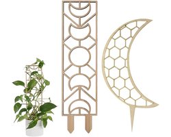 2 Stuks - Plantensteun - Klimrek Planten - Trellis for Potted Plant - Herbruikbaar - Plantenstok - Bevestigingsstok voor tuinieren - Plants Garden Pot Climbing - Bamboe rek - Plantensteun bamboo - Tomaten klimrek - Plantenrek Trellis Moestuin