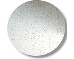 2 Stuks - Plastic Rond Tafelkleed - White stars - ⌀ 160 cm - Kerst Tafekleed - Knutsel Tafelkleed