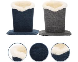 2 stuks pluche gevoerde brillenhouder standaard lederen brillenstandaard etui pluche gevoerd met sokkel leesbrillen standaard etui brillenetui voor bureaus of nachtkastjes