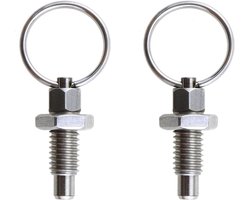 2 Stuks Pull Ring Locking Bolts, RVS Veer Plunjer, Uittrekbare Bevestigingspen voor Elektrische Apparaten en Meubels