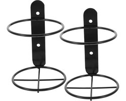 2 stuks rode wijnflessenhouders - metalen wandmontage wijnfleshouder - wandflessenhouder voor restaurants - hotels en bars