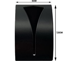 2 Stuks RVS Handdoekhouders Zwart - Handdoek Klem - Handdoek haak