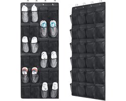 2 Stuks Schoenenzak hangend - Achter De Deur Schoenen Hang Houder Rek - Schoenenrek - Schoenen opberger - Schoenenzak - met 48 Mesh Grote Zakken - Clear Stof Schoenen Hanger Opslag Organizer Tas - Hangende opberger - Schoenen organizer