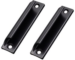 2 stuks - Schuifdeur komgreep - Schuifdeurgreep - Handgreep - zwart - Aluminiumlegering - 90*20*20mm - inclusief bevestigingsbouten - Meubelhandvat - Meubel Handvat