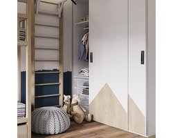 2 stuks - Schuifdeurgreep - Inclusief schroeven - Schuifdeur komgreep - Meubelhandvat - Meubel Handvat - Deurbeslag - Handgrepen Kast - Greep Schuifdeur - Meubelbeslag - Aluminiumlegering - 180*40*5.7mm - zwart