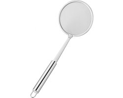 2 Stuks - Schuimspaan - Vergiet - Ophangbaar - Met Handvat - Schuimlepel - Kitchen Tools - Kookbenodigdheden - zilver - 32cm - RVS