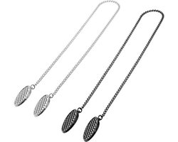 2 stuks - Servetketting met klemmetjes - servetketting - servetklemmen - servetklemmen met ketting - slabhouder - slabhouder volwassene - servetklemmen met koord - 50cm - legering