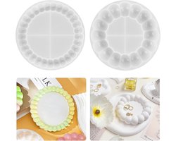 2 stuks siliconen vormen onderzetters bubble epoxyhars mallen onderzetters hars siliconen dienblad onderzetter gietvorm DIY ronde betonnen gietvorm kom siliconen vormen plaat