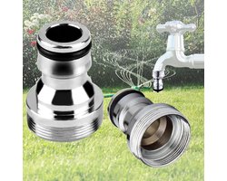 2 Stuks Slangkoppeling Adapter - Tuinslang Kraan Connector Snelkoppelings - Verstelbare Buitendraad Tap Connector - M22 Binnendraad En M24 Buitendraad - voor Huis Tuin Wasmachine Kraan en Tuinaccessoires