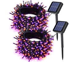 2 Stuks Solar Tuinverlichting Totaal 144 FT, 400 LED-lampjes - Halloween-verlichting - Halloween Lichtsnoer - halloween decoratie - Halloween Lantaarns Decoratie - Kleine Party Lichtjes - Fairy Lights - Waterdicht - Voor Tuin - Patio En Pad