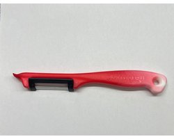 2 stuks - Solingen Dunschiller Dubbel Mes - voor Fruit- en Groenteschiller - Kunststof - rood - set van 2