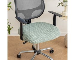 2 stuks stretch stoelhoezen voor bureaustoelen, jacquard, kussenhoes voor computerstoelen, met banden, wasbare stoelhoezen, voor decoratie in de eetkamer, bar, bruiloft, feest, groente, zitlengte 46-54 cm