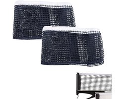 2-stuks Tafeltennisnet - Pingpongnet - Sport accessoire - Binnenshuis sportuitrusting - Universeel passend voor standaard tafels, eenvoudig te monteren, strakke weving - Polyester - 182×15 cm - Geschikt voor school, sportzaal en thuisspel - Zwart