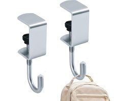 2 stuks tassenhouders voor tafel, handtassenhouder voor tafel, ijzer, zakhaak voor tafel, verstelbaar, tafelhaken voor tas, handtashouder, tafel voor school, bureaus, slaapkamertafels