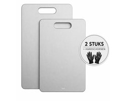 2 STUKS - Titanium Snijplank - Snijplanken - Incl Handschoenen - Vaatwasser bestendig - Snijplankenset - Cutting Board