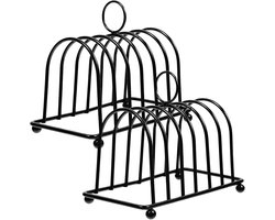 2 stuks toastrek: metalen multifunctioneel broodrek voor aanrechtblad - sandwichbroodhouder voor ontbijt, feestjes en bakbehoeften