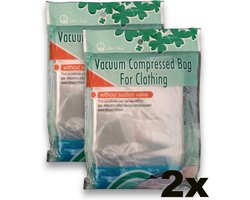 2 Stuks Vacuümzakken voor Kleding Opbergtassen voor Rollen - 60cm x 50cm - Reis Vacuüm Herbruikbare Kledingzakken voor Kleding, Dekens, Handdoeken