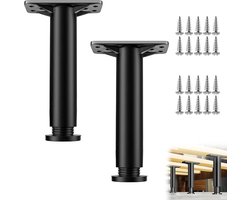 2 stuks verstelbare meubelpoten - Metalen meubelpoten - - Meubelpoot - Tafelonderdeel - Zware Metalen Meubelen - Bankpoten voor Tafels, Banken, Tv-Kasten, Stoelen e