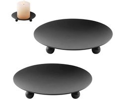 2 stuks vintage kandelaars kaarsenhouder voor stompkaarsen - Kerstmis decoratie voor woonkamer, eetkamer en slaapkamer (9 x 15 cm)