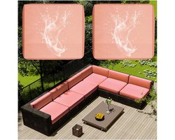 2 stuks Waterdichte Kussenhoezen voor L-vormige Tuinbanken - Vervangende Rotan Hoes