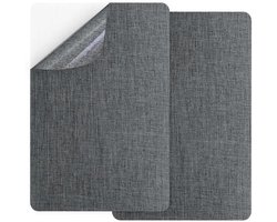 2 stuks zelfklevende patches voor textiel reparatie - Donkergrijs - Voor bank tent meubels autostoel - 20 x 28 cm
