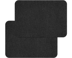 2 stuks zelfklevende reparatiepatches voor stof en canvas - 279 x 203 cm - waterdicht - reparatieset voor bank tent meubels autostoel ligstoel (zwart)