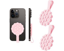 2 stuks zuignap telefoonhoes mount dubbelzijdig, antislip handsfree siliconen zuignap telefoon grip compatibel, siliconen kleverige telefoon standaard, mobiele fidget spiegel houder voor selfies en